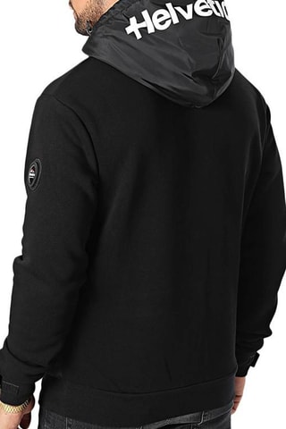 Sweat à capuche Melton Noir