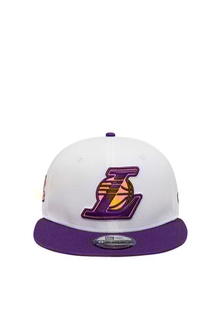 Casquette White Crown Patches 9 Fifty Loslak - Blanc et violet