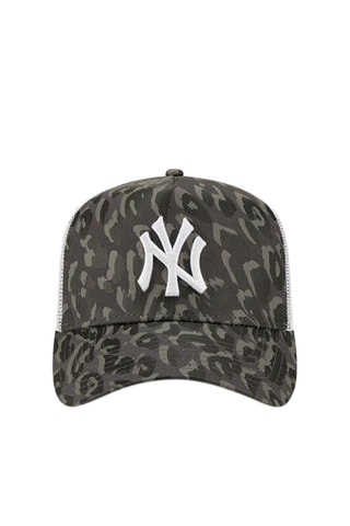 Casquette Trucker New York Yankees Leopard Print A-Frame - Gris