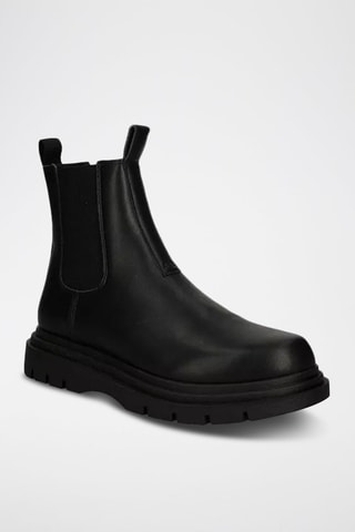 Bottines en cuir - Noir