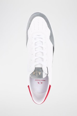 Sneakers en cuir et nubuck - Blanc et gris