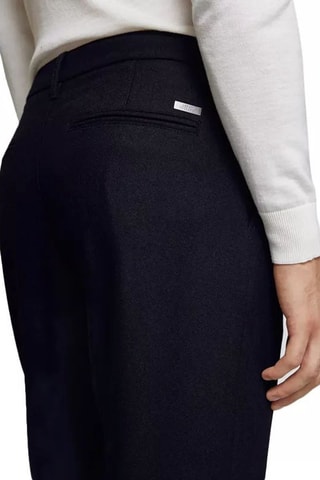 Pantalon en laine vierge - Bleu marine