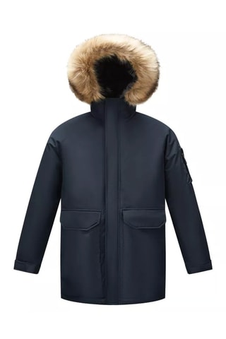 Parka à capuche Dream - Bleu marine et blanc