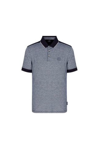 Polo - Gris chiné et bleu marine