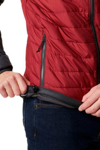 Doudoune à capuche Powder Lite - Noir et bordeaux