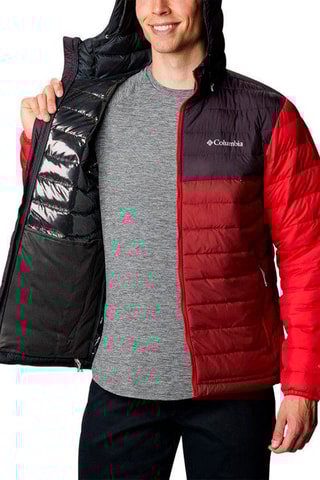 Doudoune à capuche Powder Lite Rouge et noir