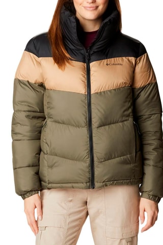 Doudoune Color-Block Puffect - Vert et marron glacé