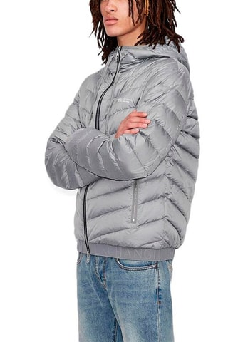 Doudoune à capuche Gris