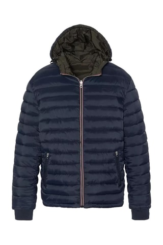 Doudoune à capuche - Bleu marine et kaki