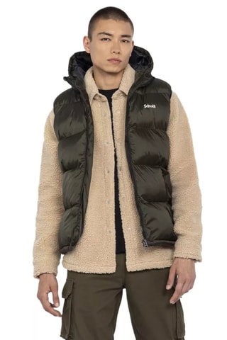 Doudoune sans manches à capuche - Kaki