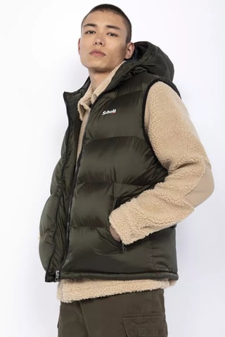 Doudoune sans manches à capuche - Kaki