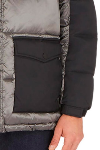 Doudoune à capuche - Gris et noir