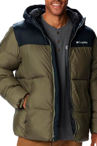 Doudoune à capuche Puffect - Kaki et noir