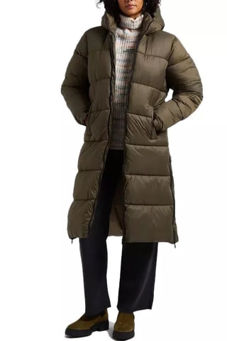 Doudoune longue à capuche - Kaki
