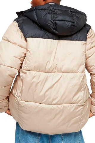 Doudoune à capuche Puffect - Sable et noir