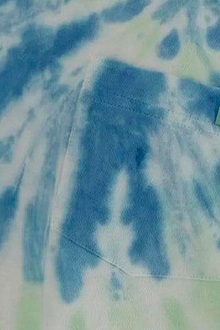 T-shirt tie and dye Seatac Céladon et bleu
