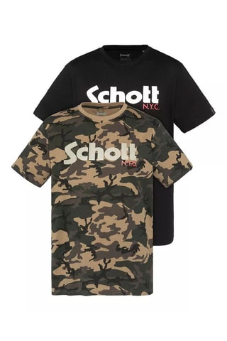 2 t-shirts standard - Noir et kaki