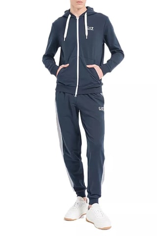 Sweat à capuche et jogging - Bleu marine et blanc