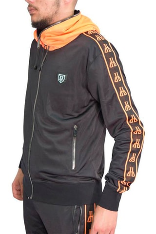 Sweat à capuche Iowa - Noir et orange