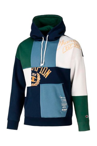 Sweat à capuche - Bleu marine et vert