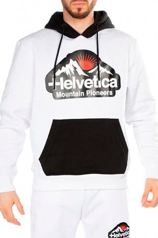 Sweat à capuche Wingo - Blanc et noir