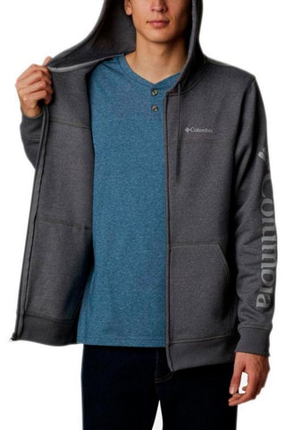 Sweat à capuche Fleece - Gris chiné