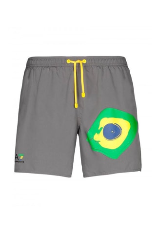 Short de bain - Gris et jaune