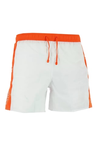 Short de bain - Blanc et orange