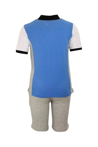 Polo et bermuda - Gris clair chiné