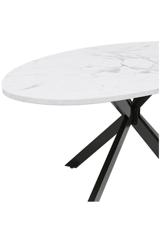 Table à manger Céleste - Imitation marbre et noir