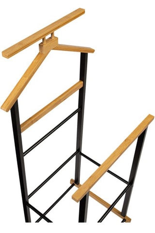 Valet de chambre en bambou - Noir et naturel