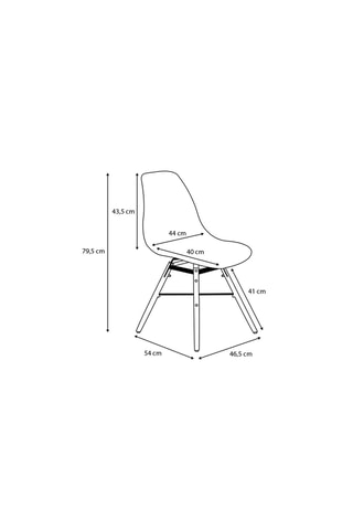 2 chaises Arkken -  Gris et naturel