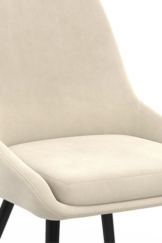 2 chaises Olivia - Beige et noir