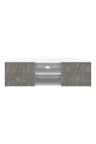 Meuble TV avec LED 2 portes Kléa - 110 x 32 x 31 cm