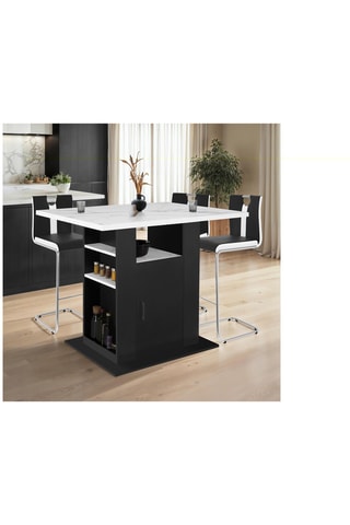 Ilot central de cuisine Théo 1 porte - 110 x 80 x 90 cm