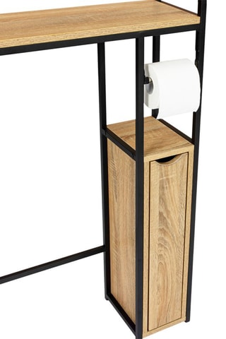 Meuble de salle de bain - Imitation bois et noir