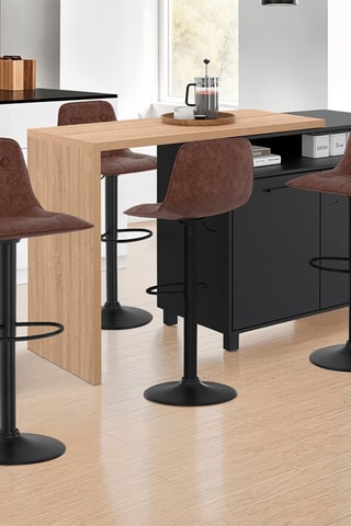 4 tabourets de bar Edison - 39 x 104 x 42 cm