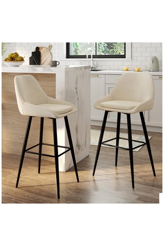 2 tabourets de bar Olivia - 44 x 92 x 46 cm