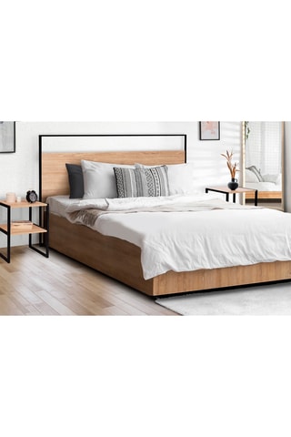 2 tables de chevet Memphis - Imitation bois