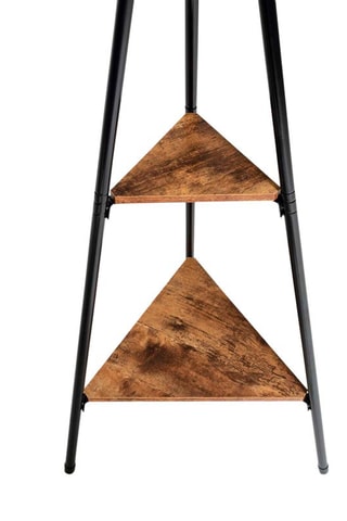 Porte-manteau Elize - Noir et imitation bois