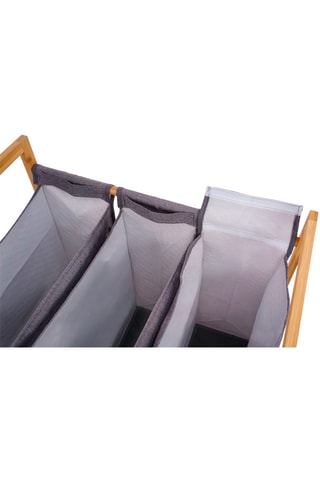 Panier à linge en bambou avec roulettes Maya