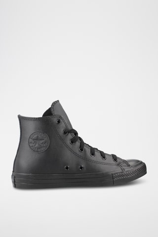 Baskets montantes en cuir - Noir