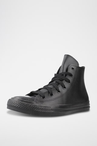 Baskets montantes en cuir - Noir