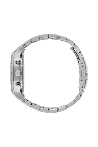 Montre à quartz en acier Attitude - Chronographe - Argenté et noir