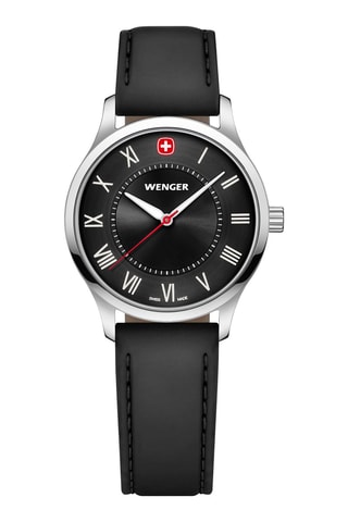 Montre à quartz en polyuréthane City Classic - Noir et argenté