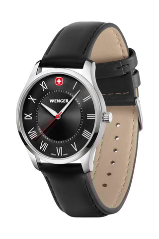 Montre à quartz en polyuréthane City Classic - Noir et argenté