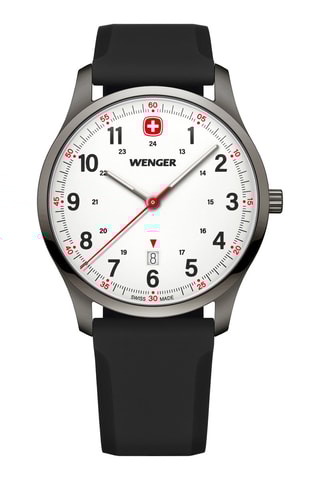 Montre à quartz en silicone City Sport - Noir et blanc
