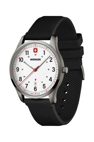 Montre à quartz en silicone City Sport - Noir et blanc