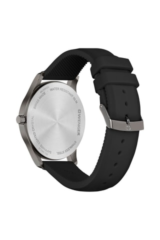 Montre à quartz en silicone City Sport - Noir et blanc