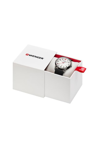 Montre à quartz en silicone City Sport - Noir et blanc